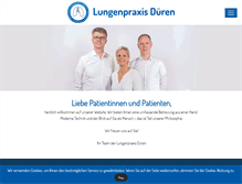 Tablet Screenshot of lunge-schlaf-dueren.de